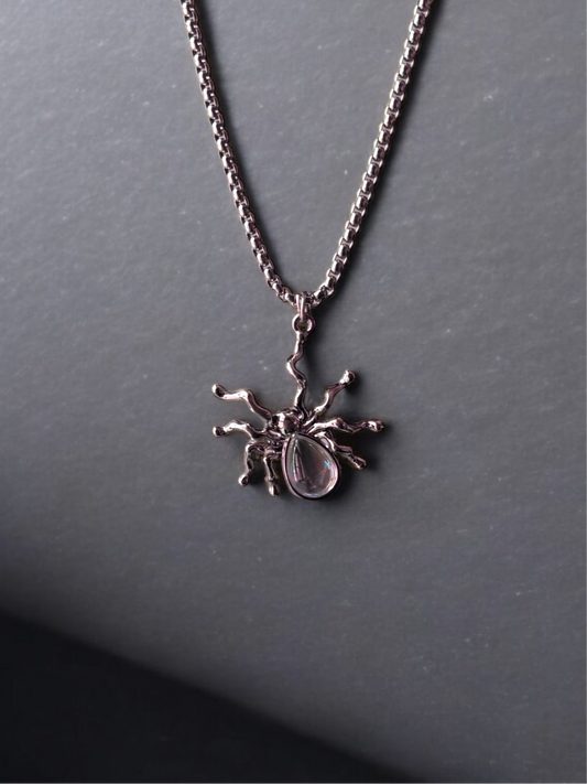 Reflective Spider Necklace