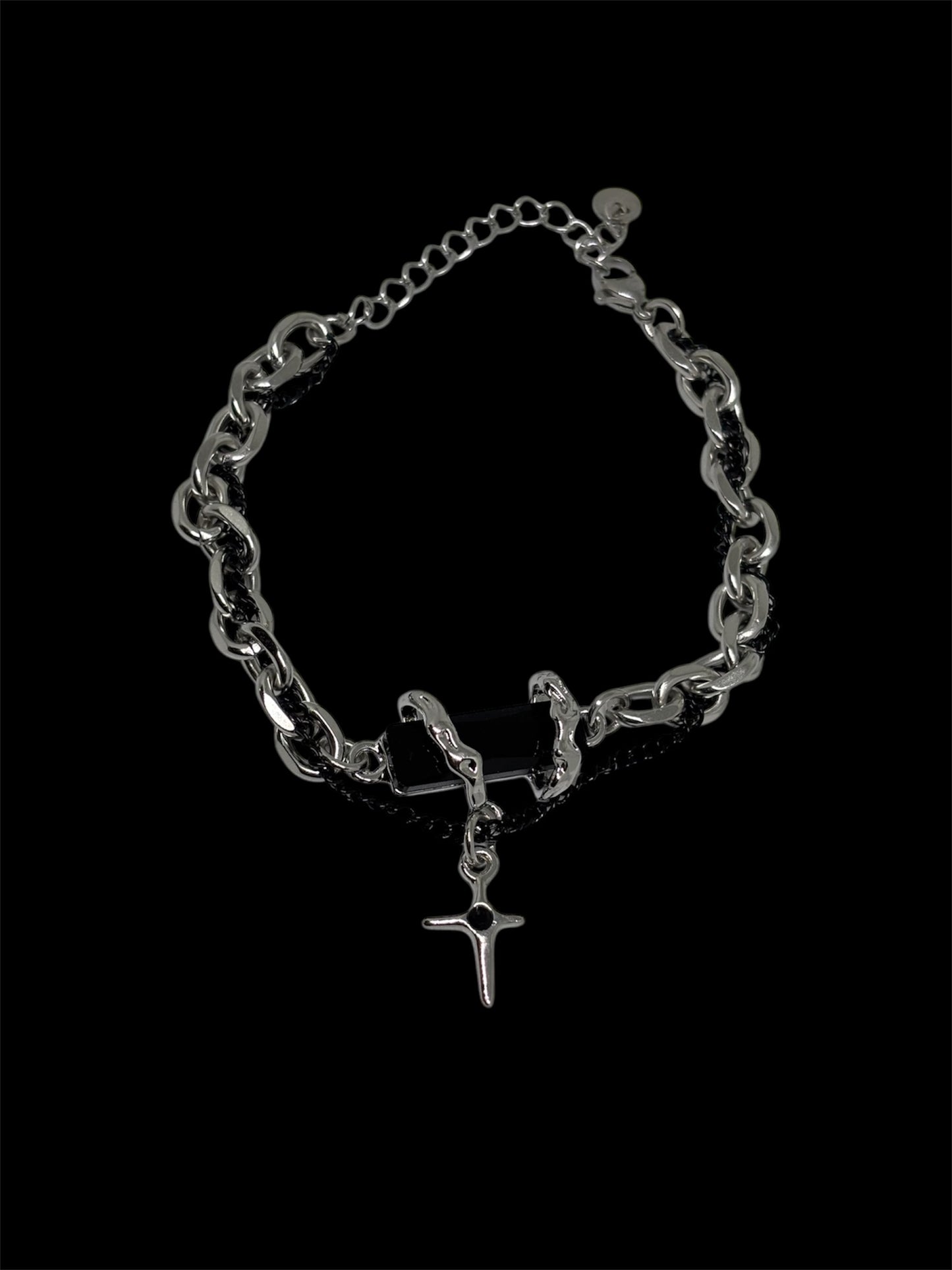 Dragon Cross Necklace + Onyx Bracelet Combo Pack