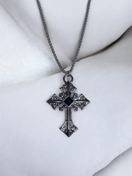 Baroque Cross Necklace
