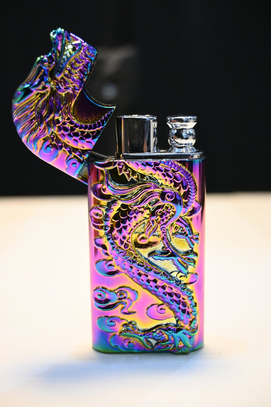 Dragon Double Flame Lighter (Purple Edition) (Rare) (Refillable)