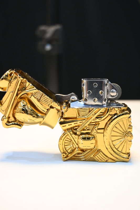 Golden Bycycle Lighter Antique (High Grade Stainless Steel) (Refillable)