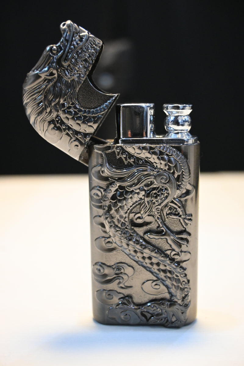 Dragon Double Flame Lighter (Grey Edition) (Refillable)