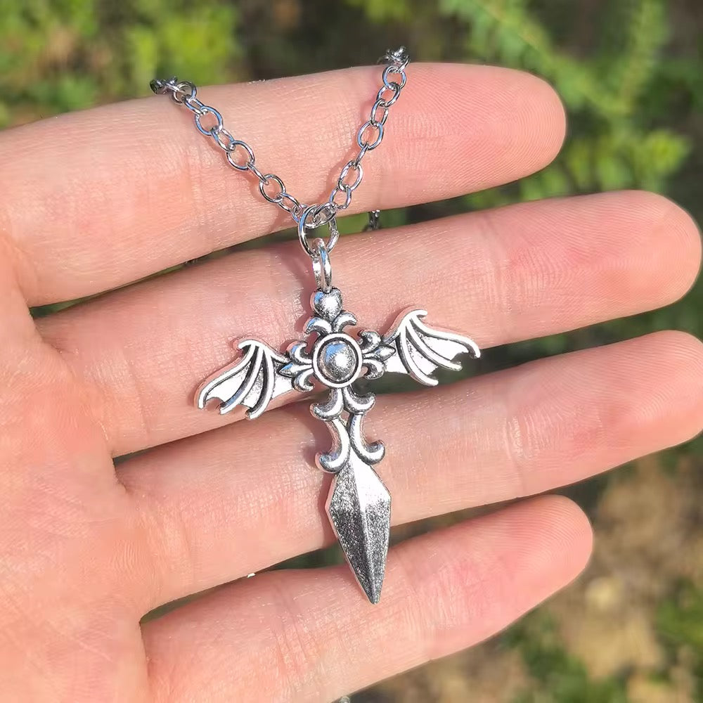 Luci’s Wing Cross Necklace